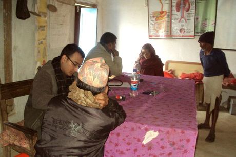 Doctors seeing patients at the free health camp, Pipaltar, Maidi, Dhading