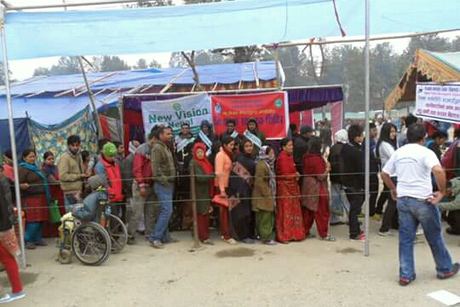Pilgrims gathering at the Mahashivaratri health camp, Pashupatinath