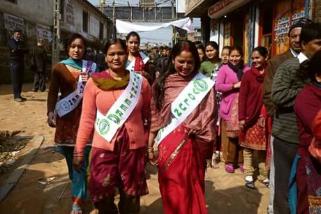 Volunteers on Teej at Pashupatinath
